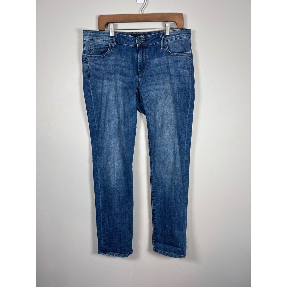 KUT from the Kloth Catherine Boyfriend Jeans Women 10 Blue Casual Minimalist